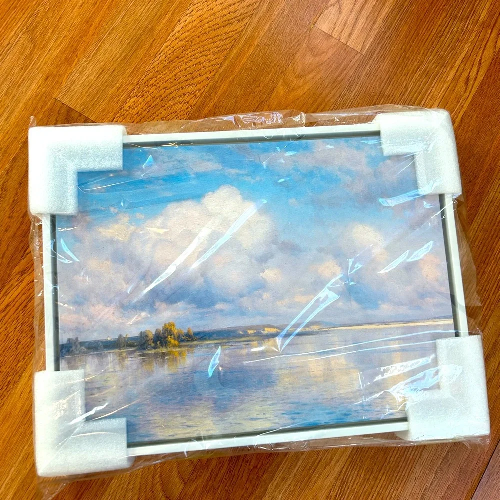 NWT Brand new scenery oil painting prints with premium white frame